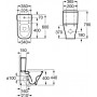 Унитаз Roca Gap Clean Rim Горизонтальный Выпуск Безободковый